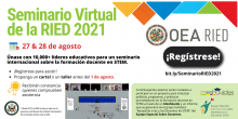 Anuncio para el Seminario Virtual de la RIED 2021.